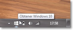icono de la actualización a Windows 10